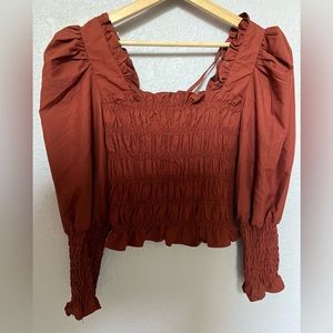Milk & Honey Scrunched Long Sleeve Top